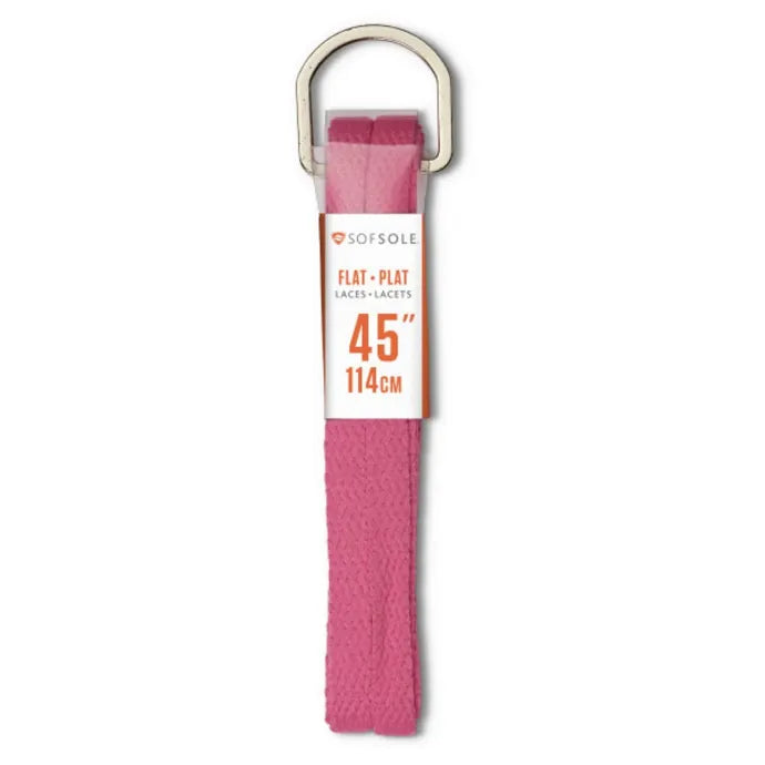 SofSole 45" Flat Shoe Laces - Hot Pink