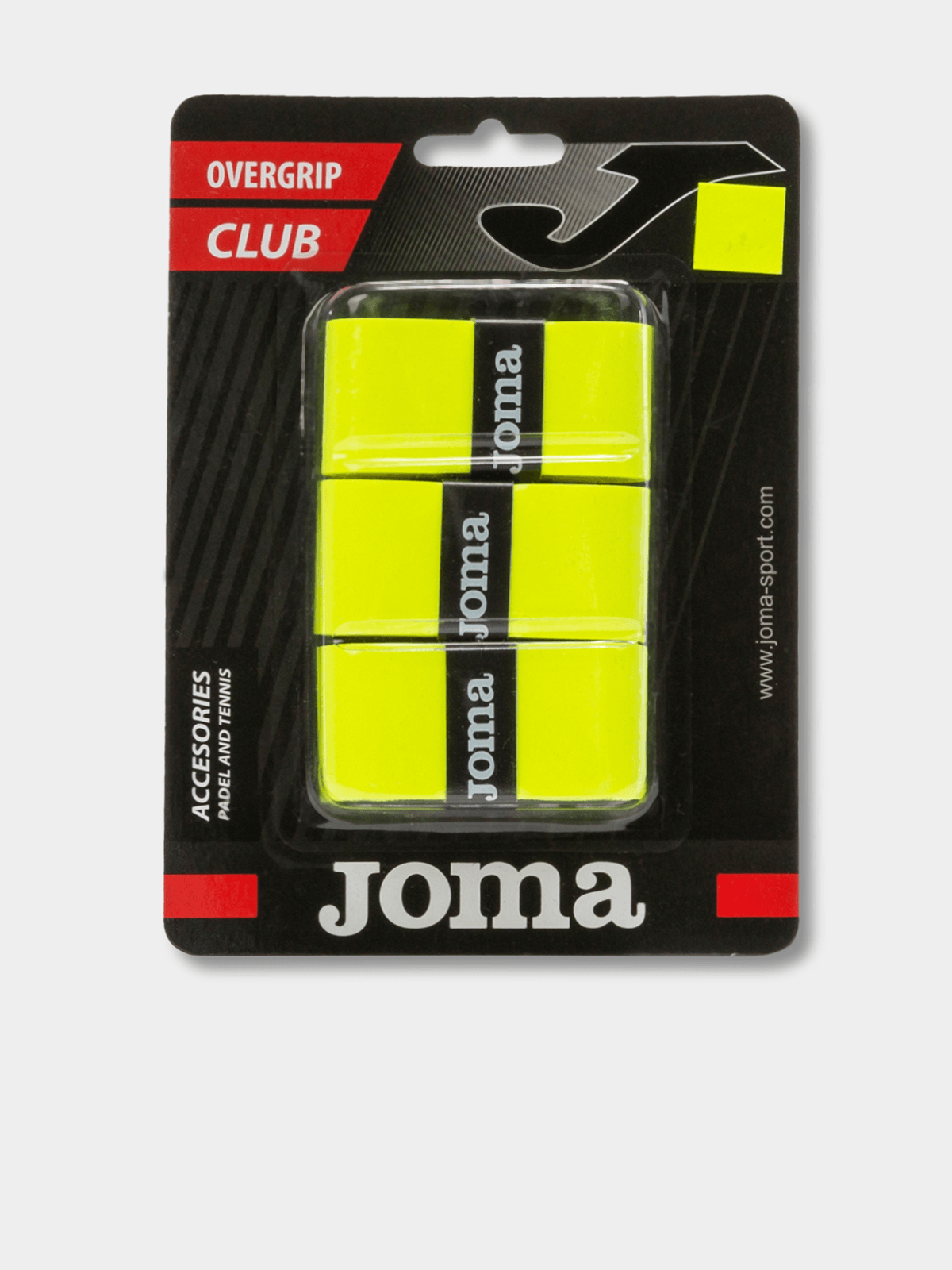 Joma Club Cushion Overgrip in Fluorescent Yellow