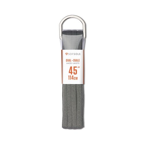 SofSole 45" Oval Shoe Laces - Basic Grey