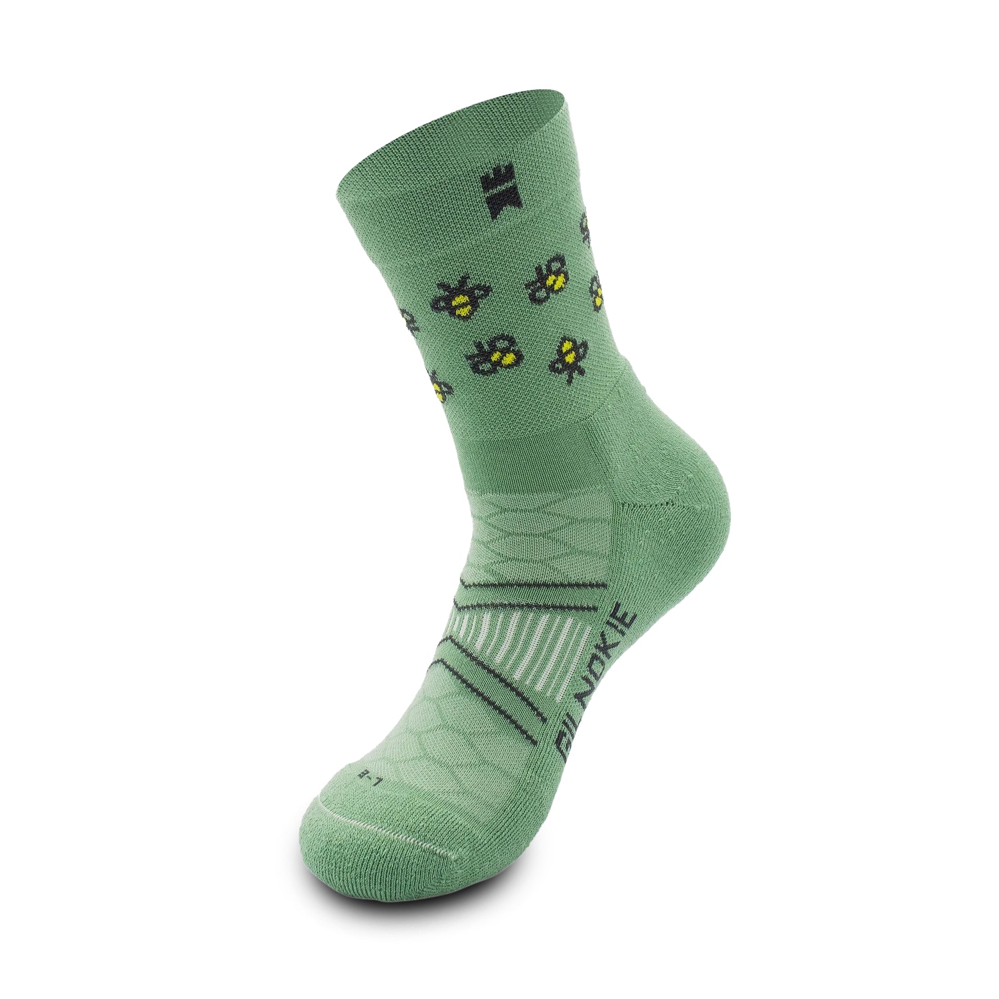 Gilnokie Trainer Bees Half Crew Socks