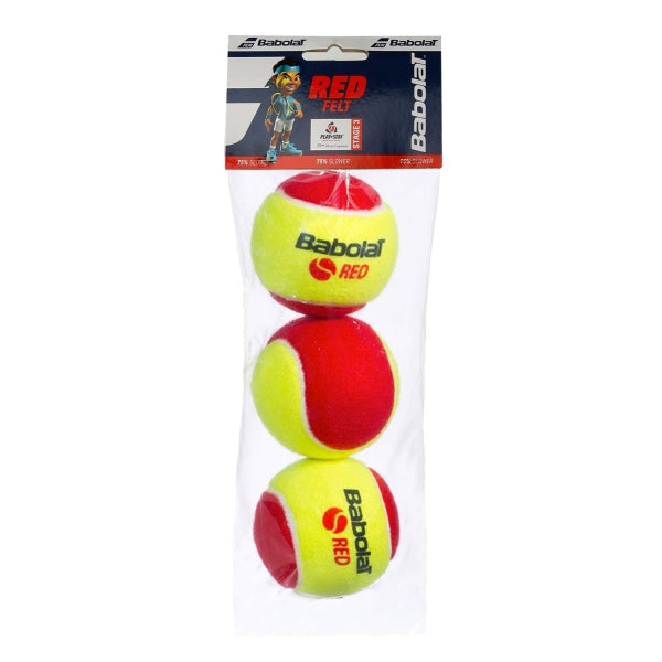 Babolat 3 Pack of Red Tennis Balls