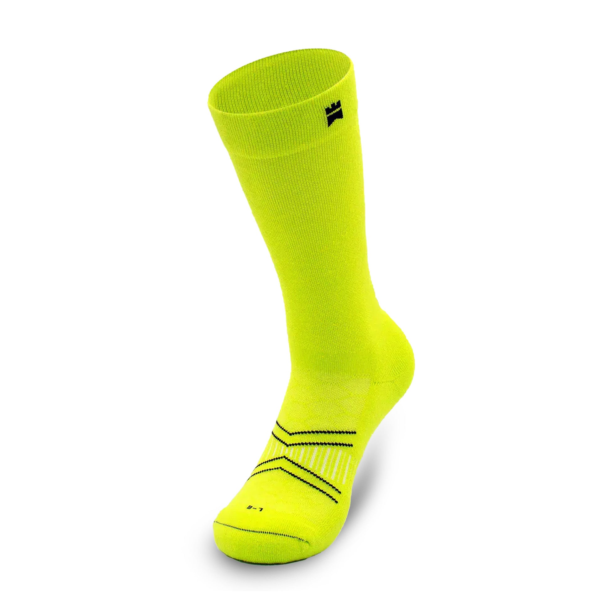 Gilnokie HighViz Sports Run Crew Sock - Yellow
