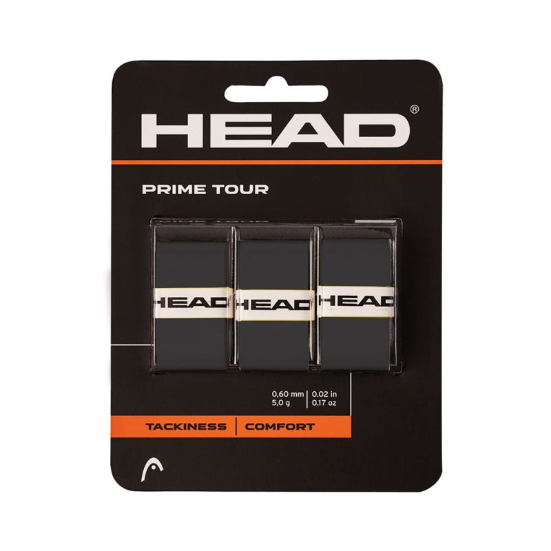 Head Prime Tour Overgrips in Black