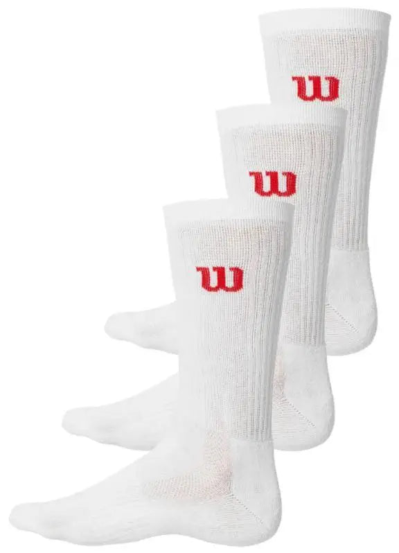 Wilson Men's Crew Socks 3 Pack White