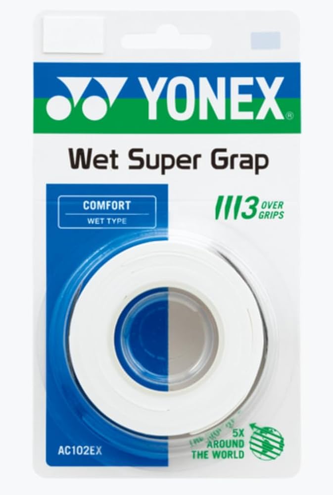Yonex Overgrip Super Grap 3 Pack - White