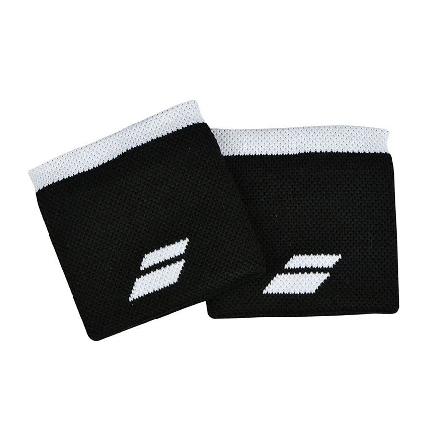 Babolat Logo Wristbands in Black and White