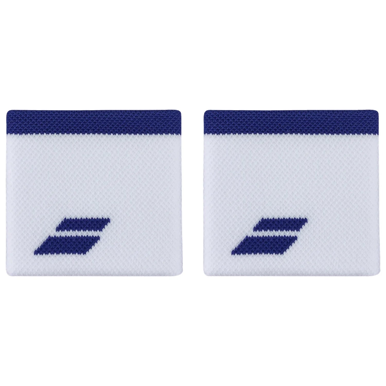 Babolat Logo Wristbands in White and Blue