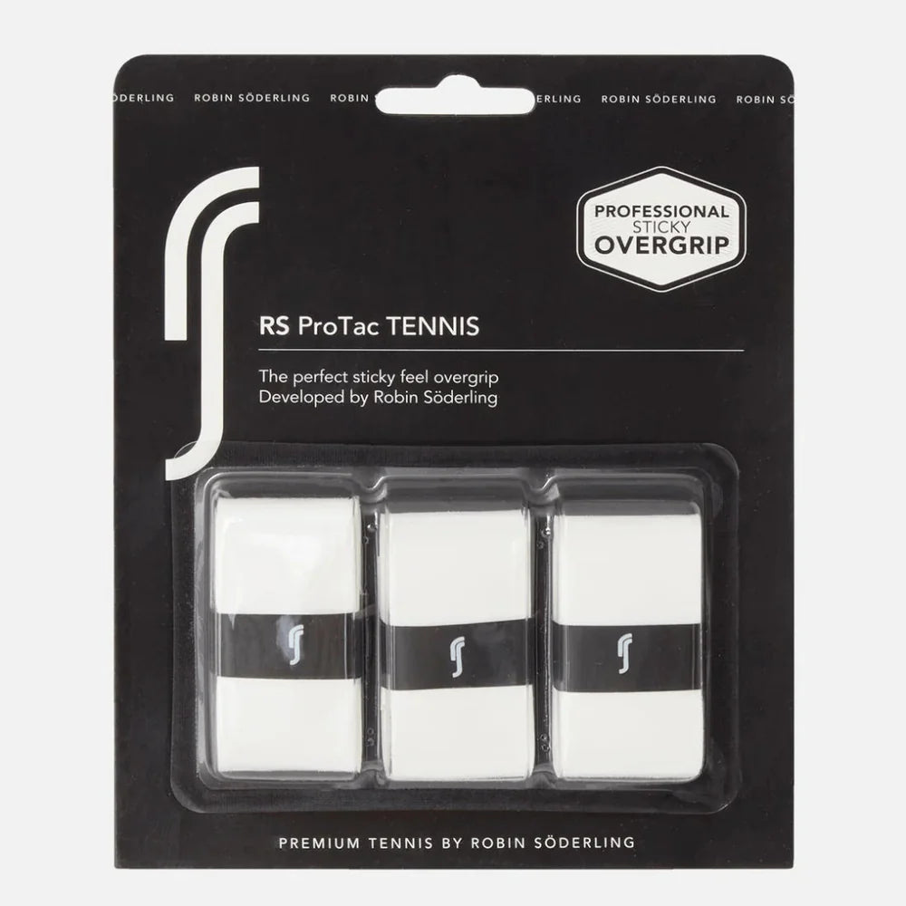 Robin Soderling Protac Overgrips 3 Pack - White
