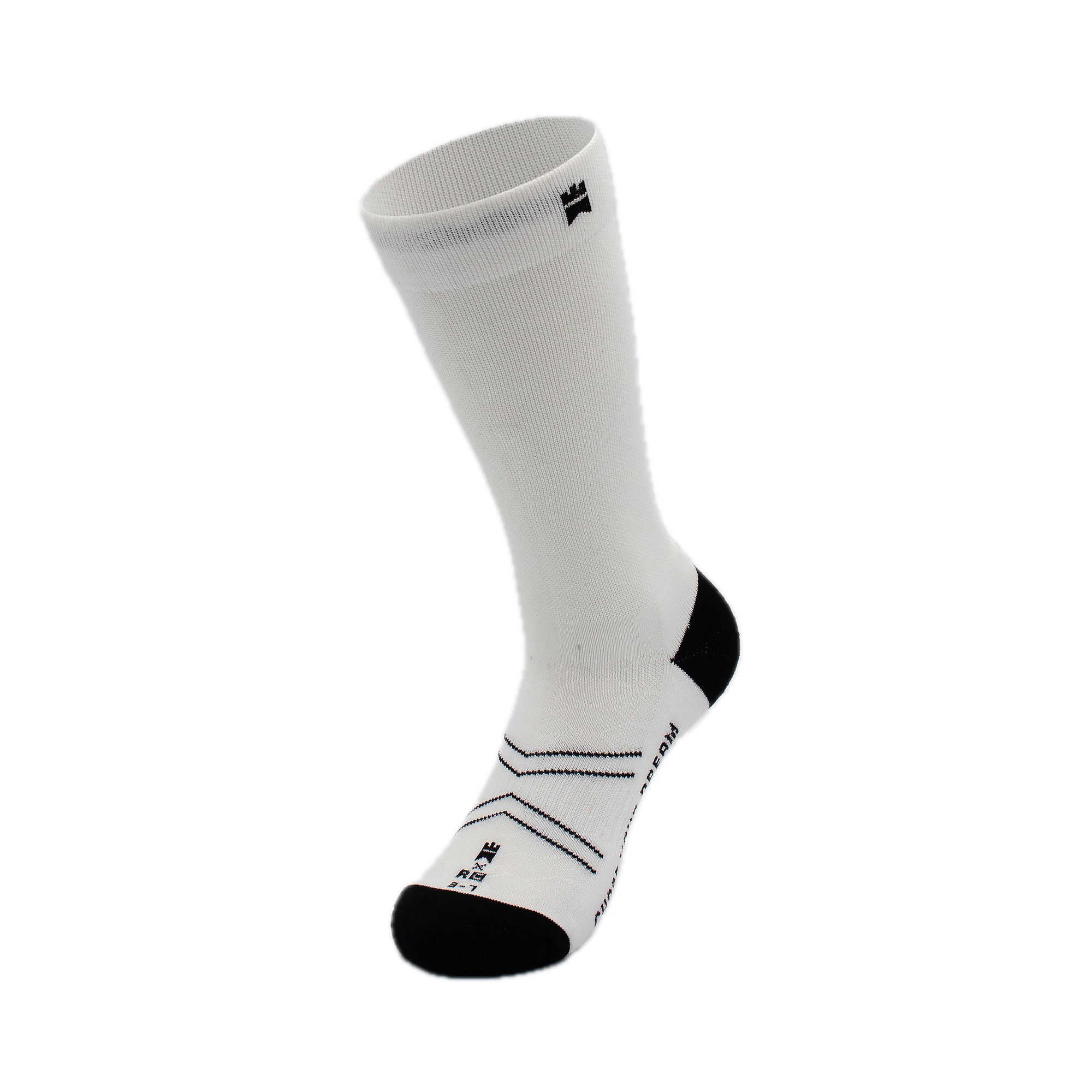 Gilnokie Sport Run Crew Sock - White/Black