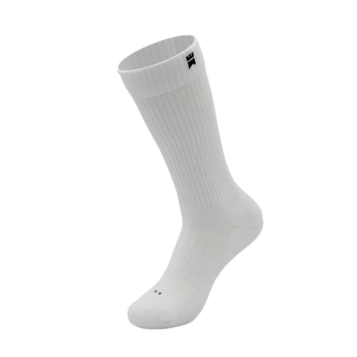 Gilnokie Ribbed Sport Crew Sock-White